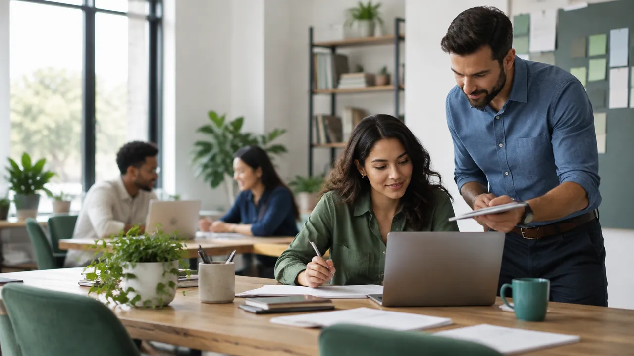 A manager supports a colleague's work while leaving the decision-making and ownership with the team