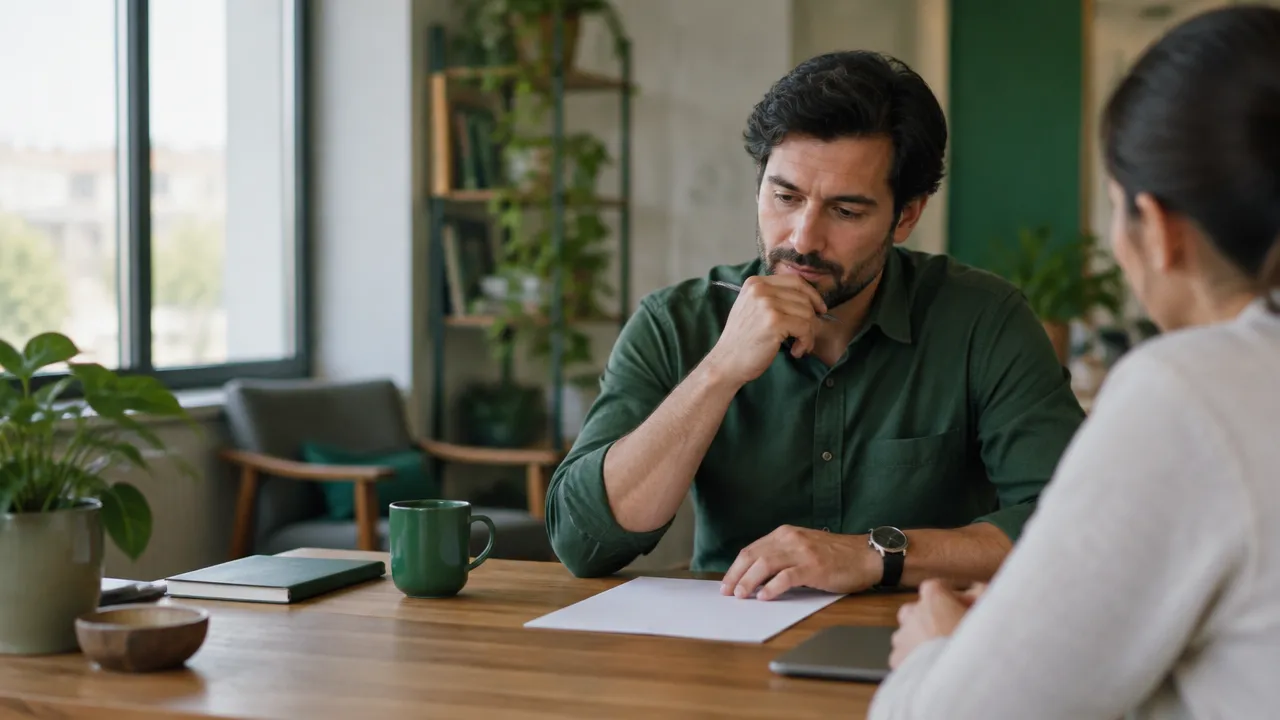 A professional pauses to consider an ethical decision, illustrating how character guides action
