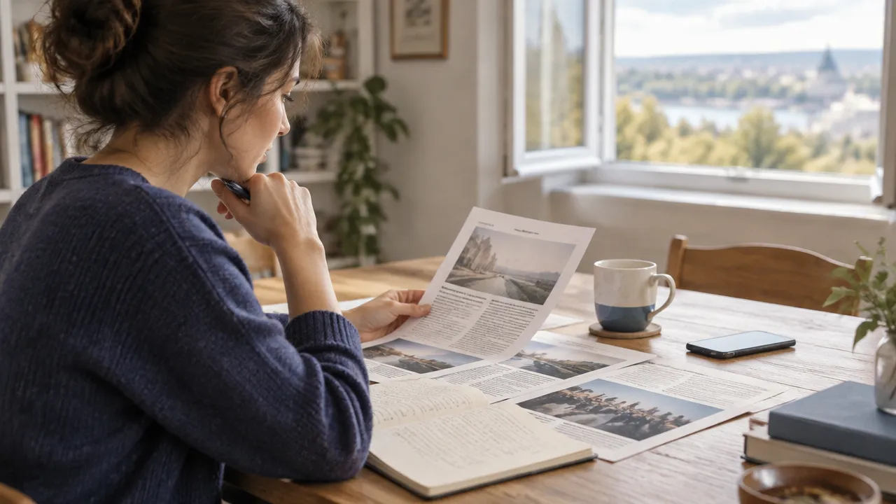 A reader compares different sources and handwritten notes to broaden the perspectives in their social feed.
