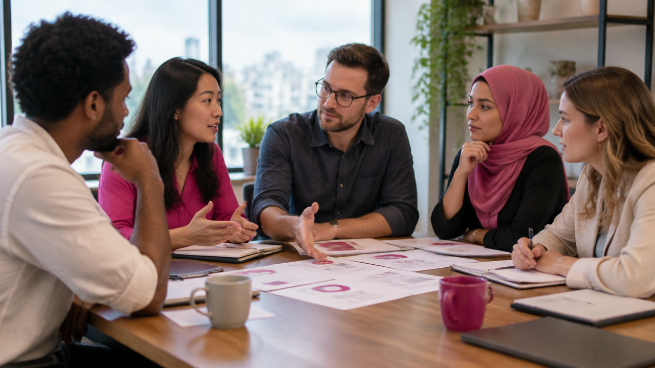 A workplace leader shares planning materials and invites colleagues to shape a team decision
