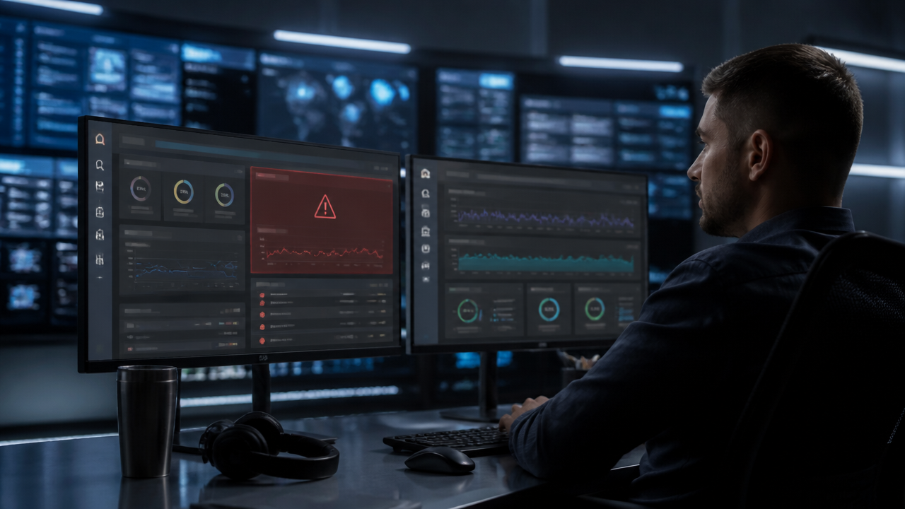 Analista investigando logs e falhas de DNS em um ambiente privado de console AWS