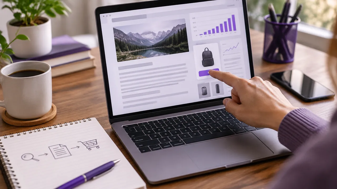Artigo de blog conecta buscas dos leitores a recomendações de produtos e conversões