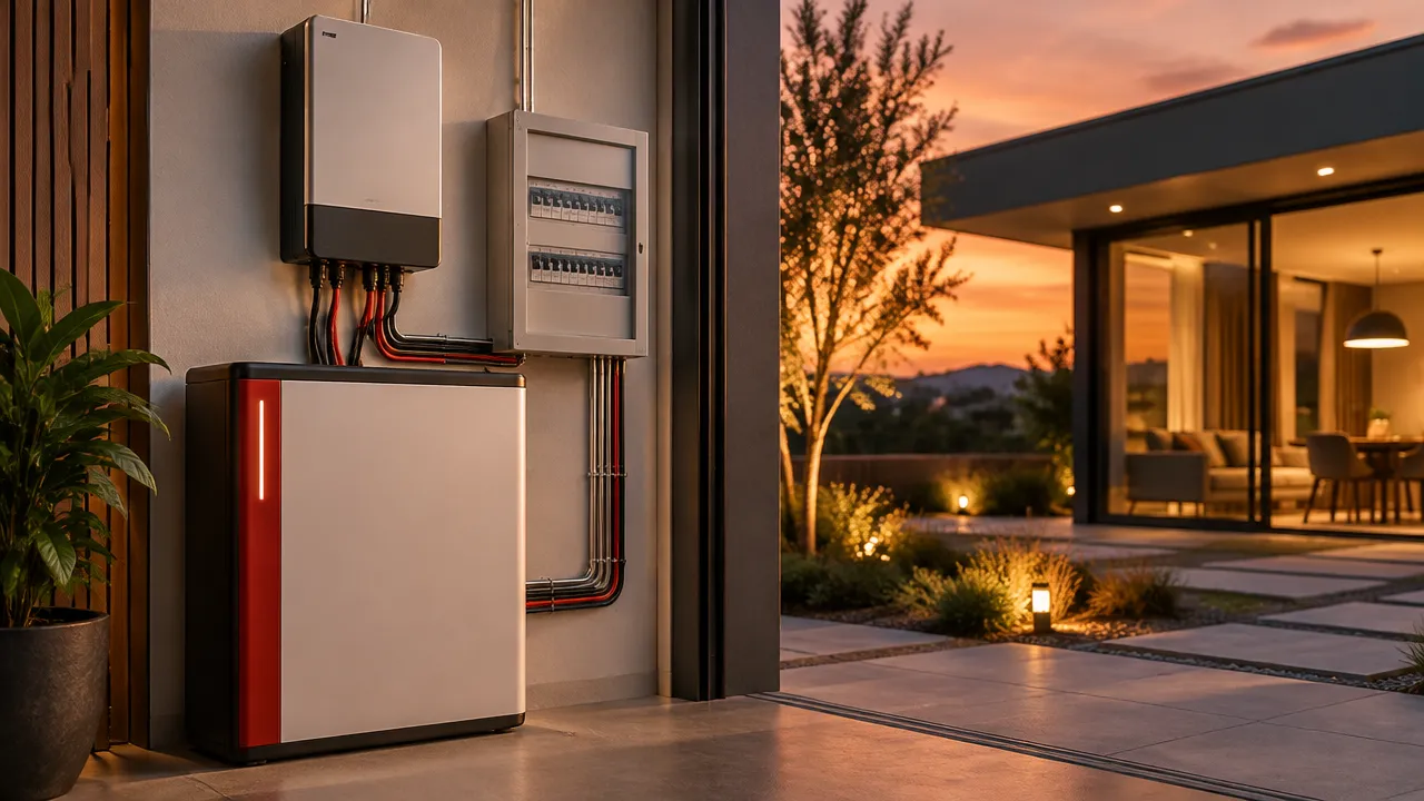 Bateria e inversor integrados ao quadro elétrico para manter cargas essenciais durante uma interrupção