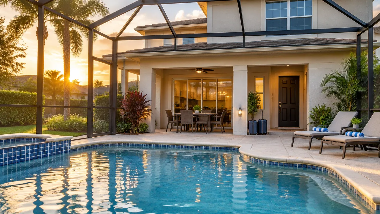 Casa de temporada em Orlando com piscina privativa, um dos fatores que influenciam o valor da diária