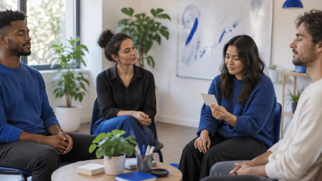 Compañeros de un equipo creativo observan sus emociones antes de iniciar una sesión de ideas
