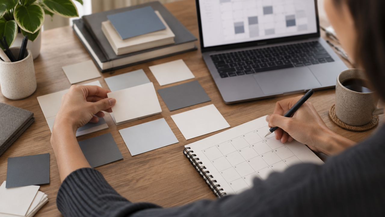 Criadora organiza pautas e calendário editorial para estruturar um blog profissional