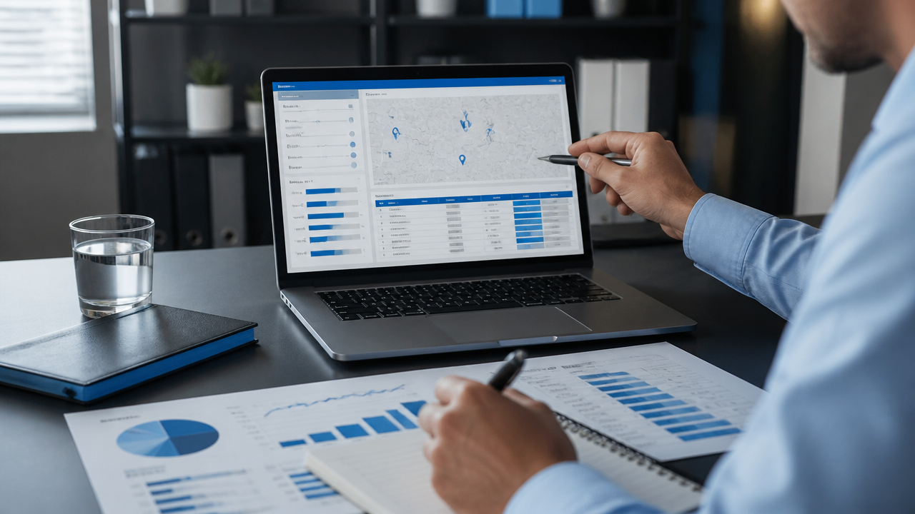 Dashboard de segmentação de contas B2B usado para priorizar empresas com maior aderência ao perfil ideal