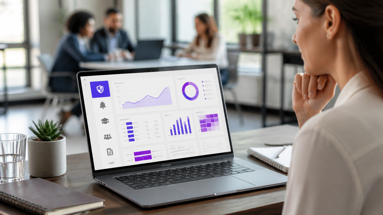 Dashboard digital com indicadores e relatórios para gestão de riscos psicossociais