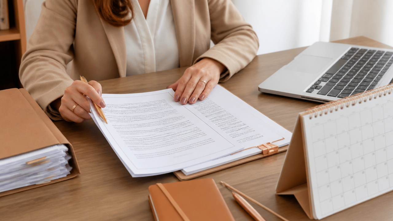 Documentos de guarda para adoção e requerimento administrativo sobre mesa de trabalho