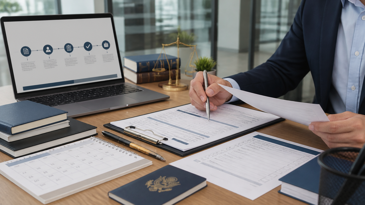 Documents and timeline planning for a U.S. business immigration case