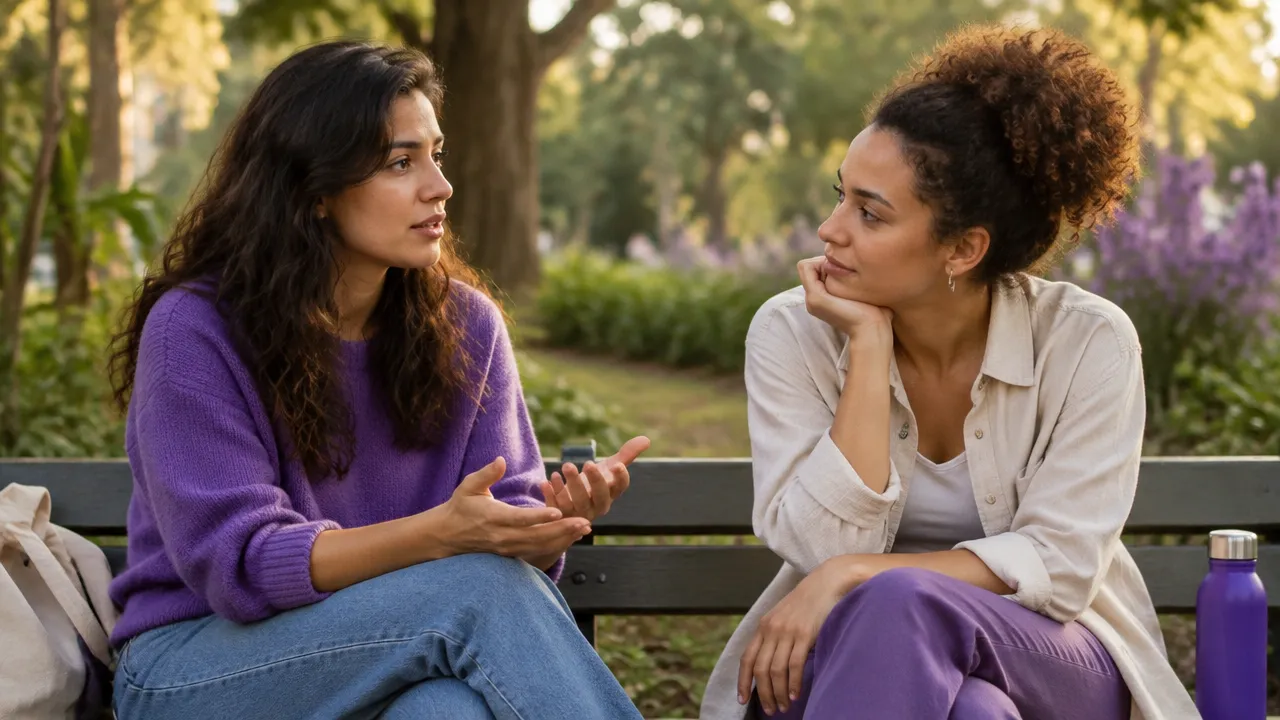 Dos amigas mantienen una conversación honesta y respetuosa sobre sus límites personales.