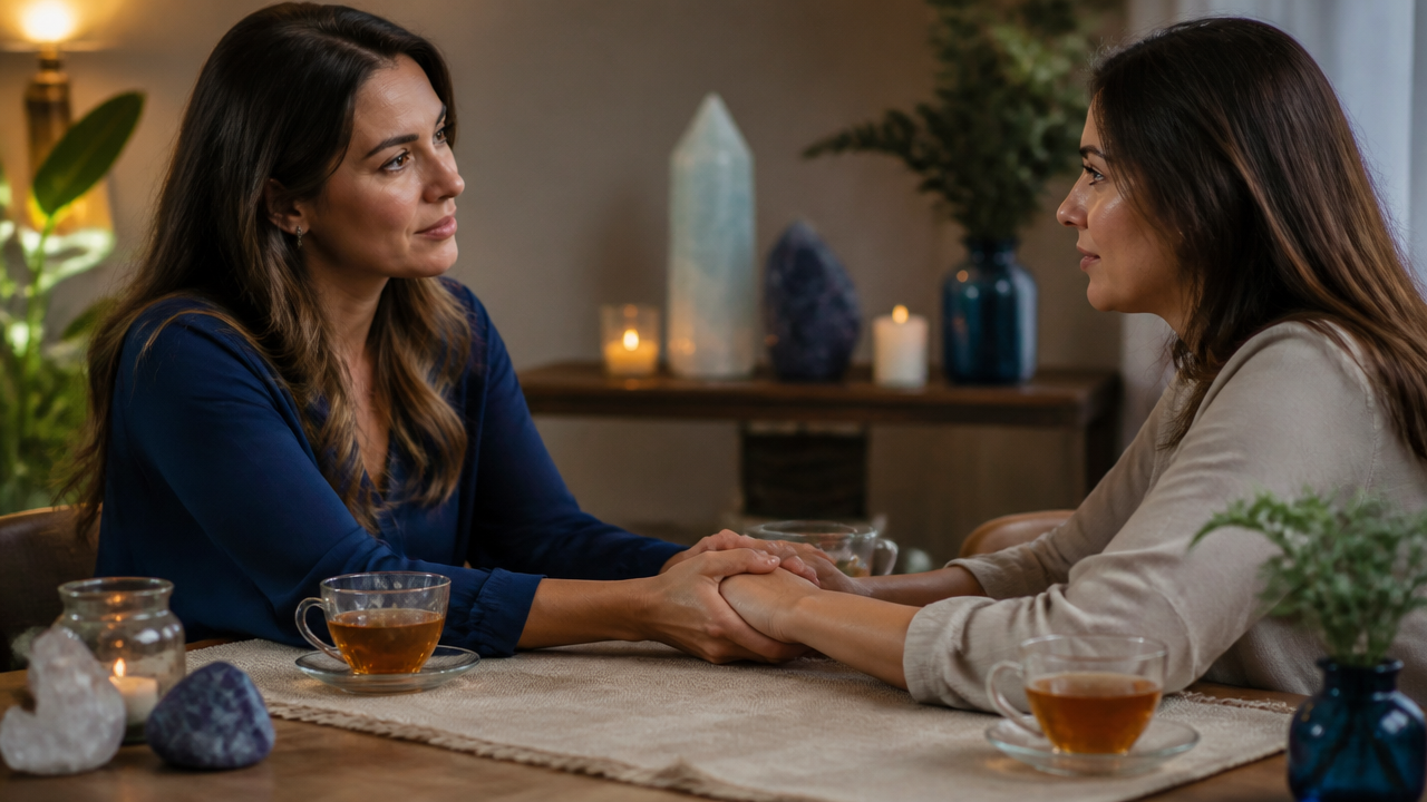 Duas amigas conversando com empatia para harmonizar a relação