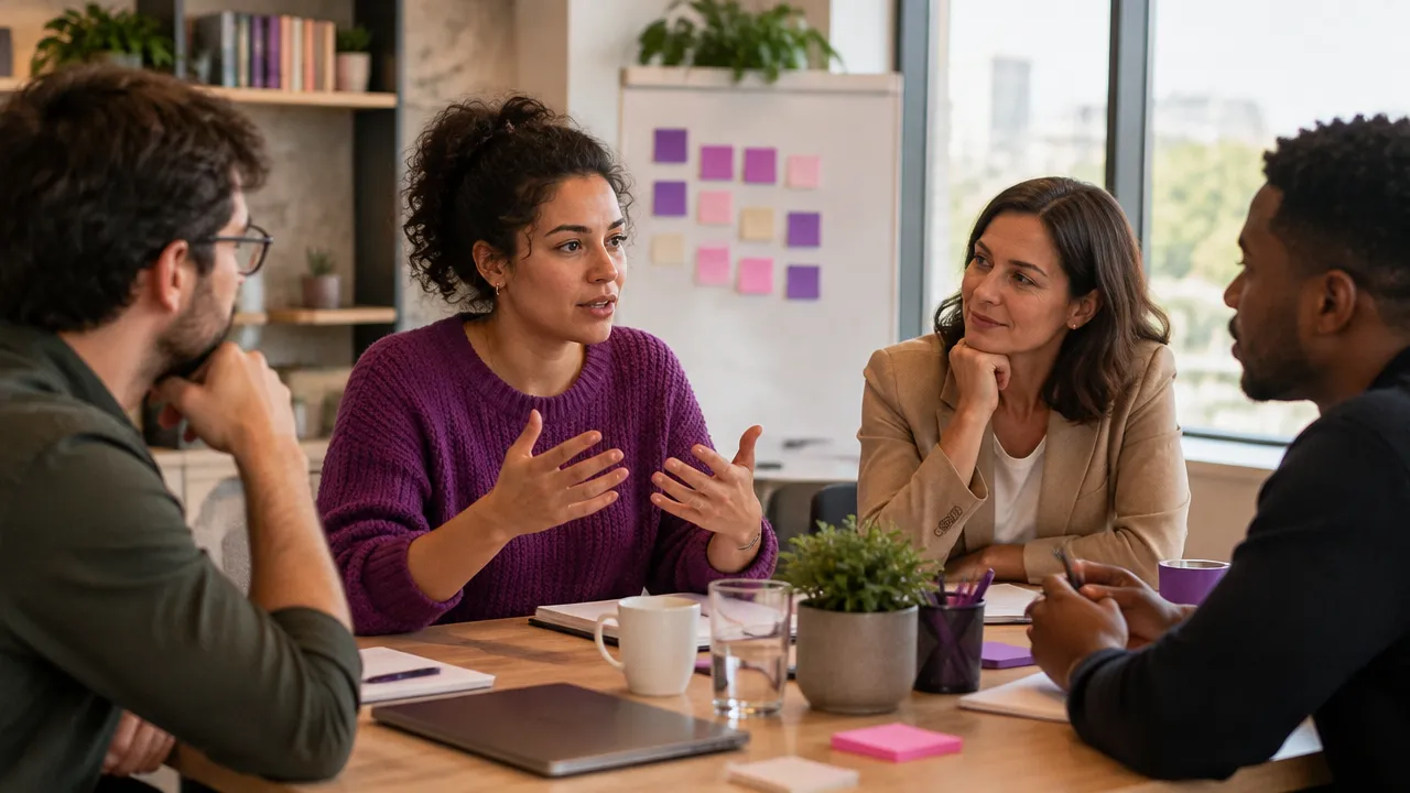 Equipe analisa um erro em reunião de retrospectiva com escuta e responsabilidade compartilhada