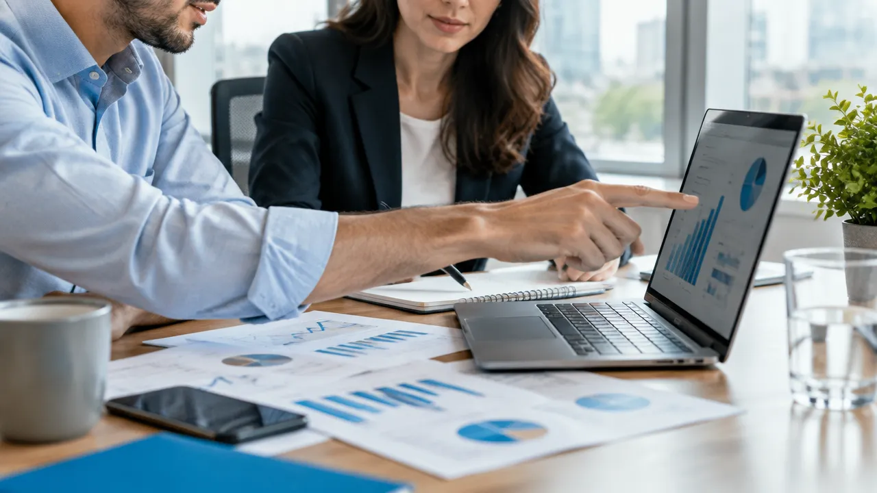Equipe comercial revisa dados de clientes e oportunidades antes de projetar vendas
