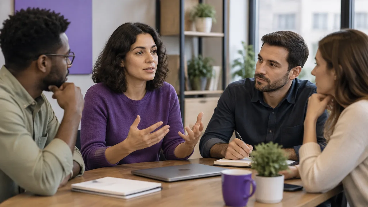 Equipe conversa sobre um erro e combina ações para evitar que ele se repita
