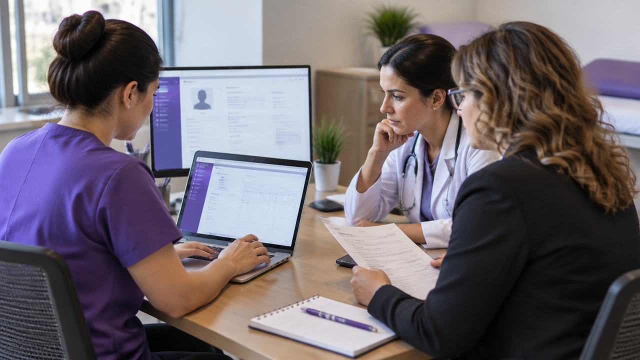 Equipe de clínica testa em conjunto tarefas de recepção, prontuário e gestão em um sistema digital