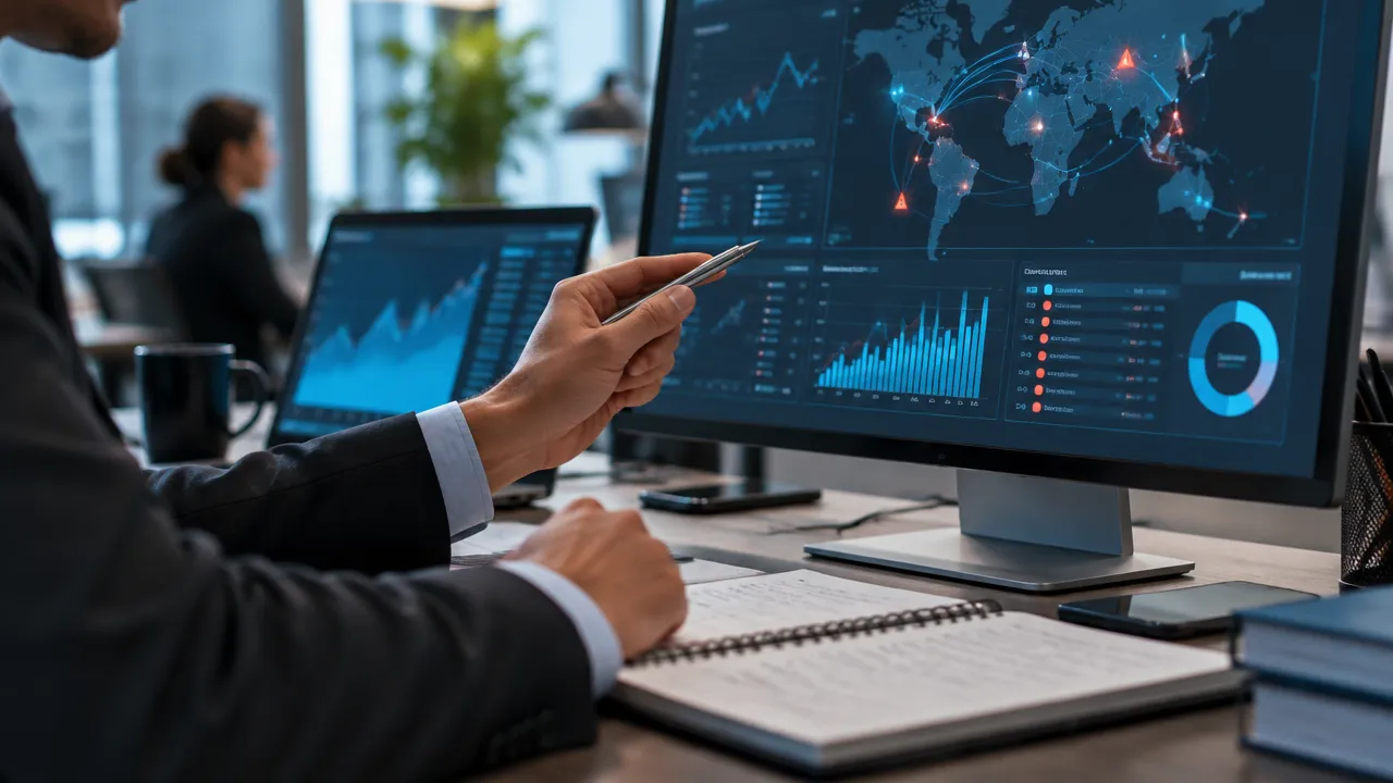 Equipe de compliance revisando alertas e padrões de transações digitais