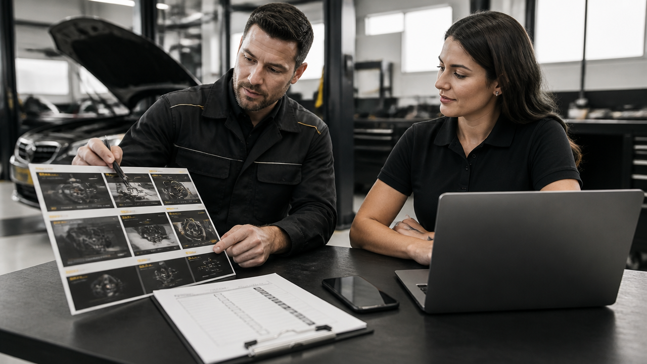 Equipe de oficina planejando chamadas de anúncios com apoio de inteligência artificial