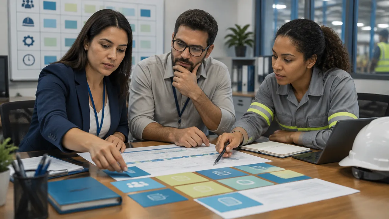 Equipe de RH, SST e operações organiza requisitos de capacitação e responsáveis