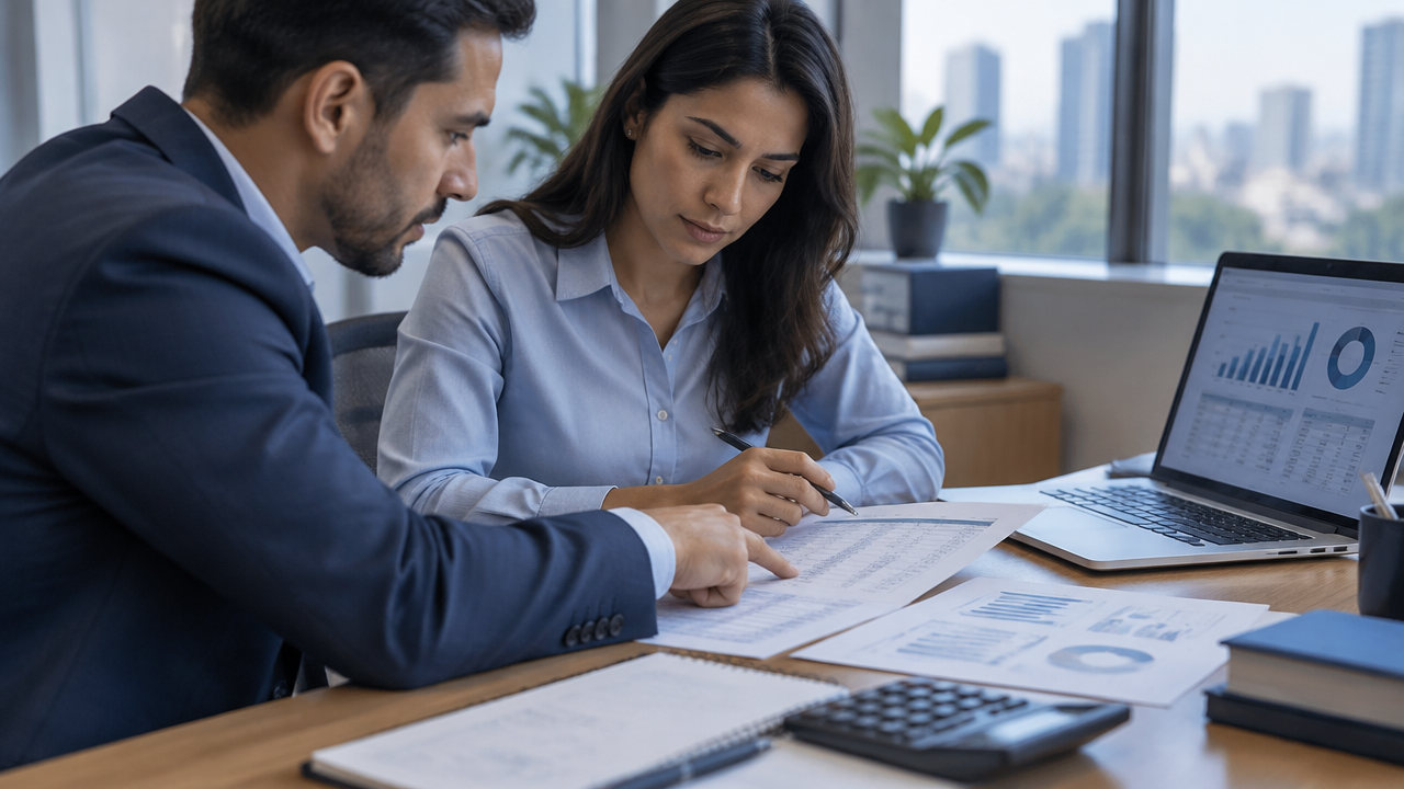 Equipe financeira revisa documentos e sistemas para preparar a apuração da CBS