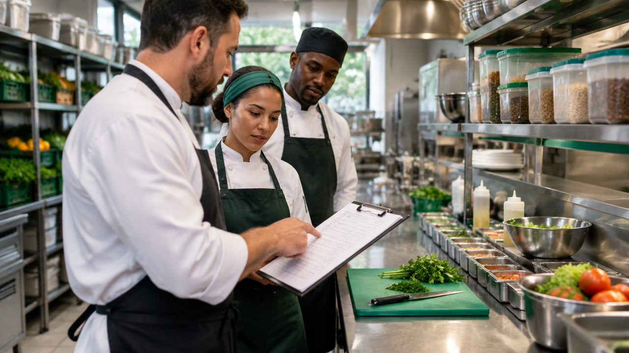 Equipe organiza ingredientes e processos em uma cozinha preparada para replicar a operação