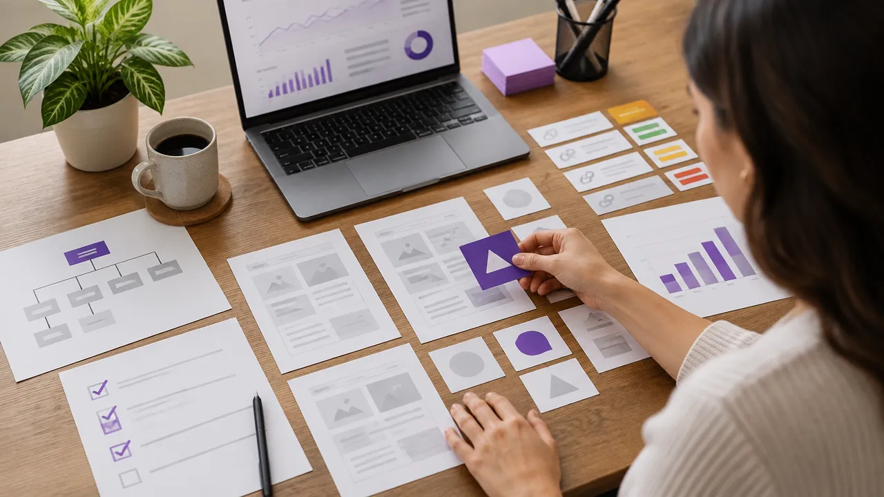 Especialista organizando páginas e tarefas que influenciam o orçamento de SEO on-page