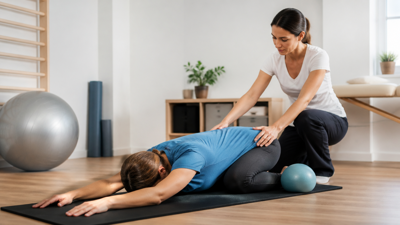 Exercício terapêutico individualizado para coluna com orientação profissional