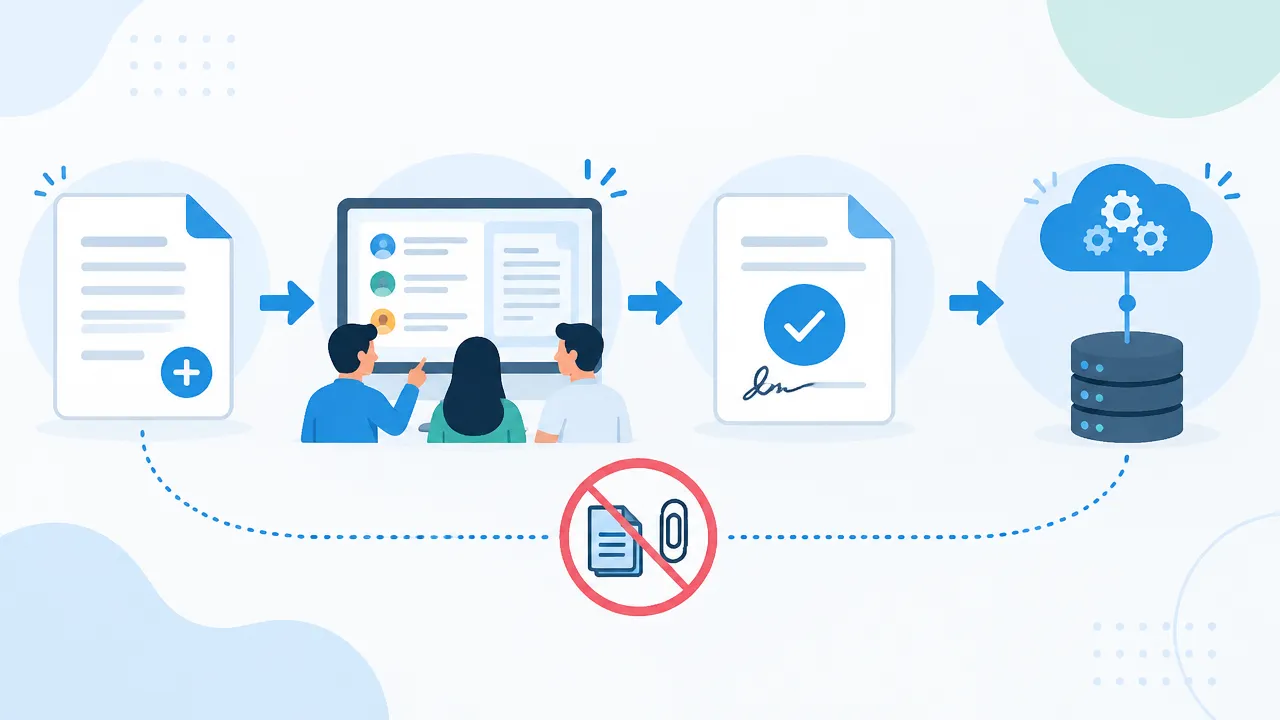 Fluxo visual da criação e revisão da proposição até a assinatura eletrônica e o registro no sistema legislativo