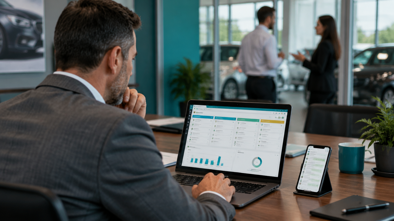 Gestor comercial compara registros do sistema com o contexto das conversas com clientes