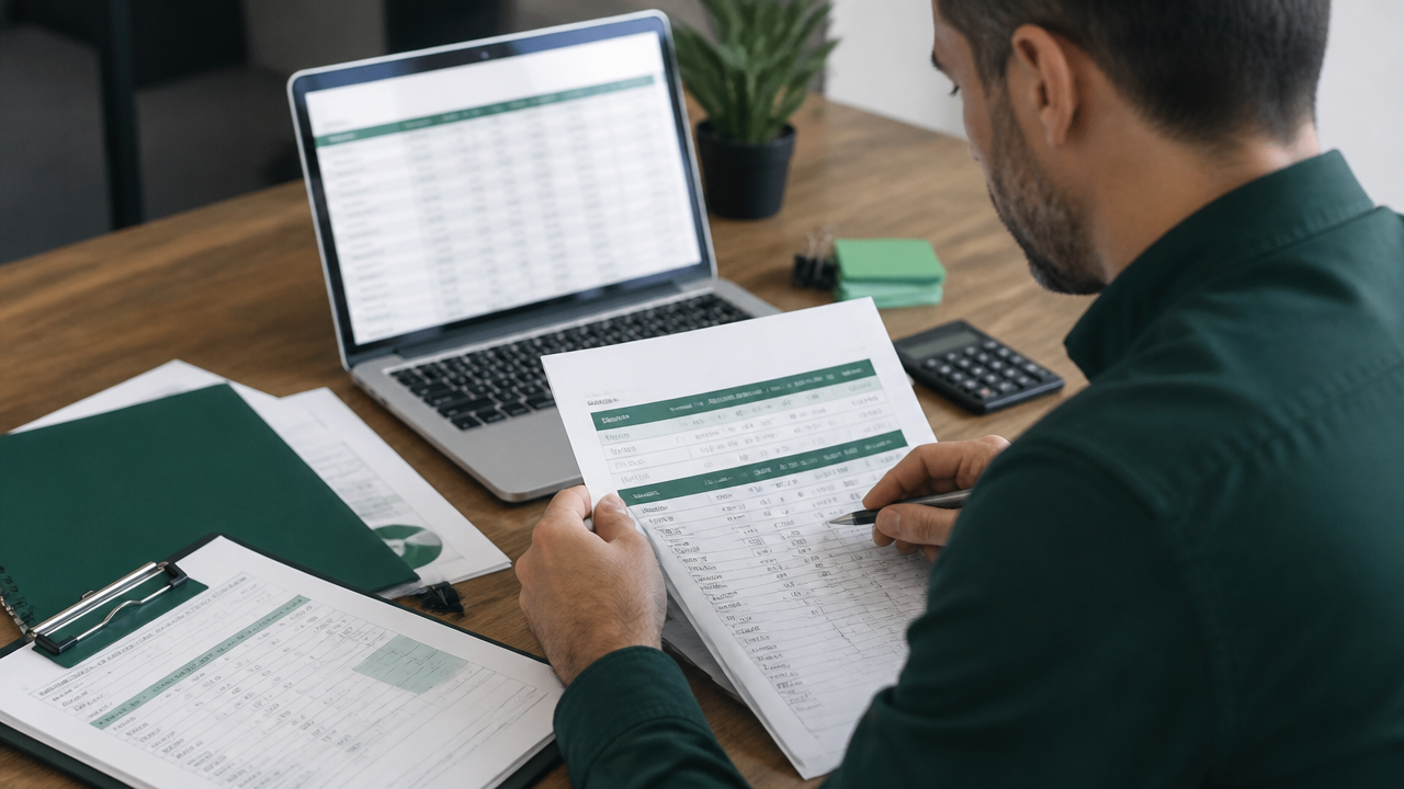 Gestor financeiro comparando cenários tributários após a saída do Simples Nacional