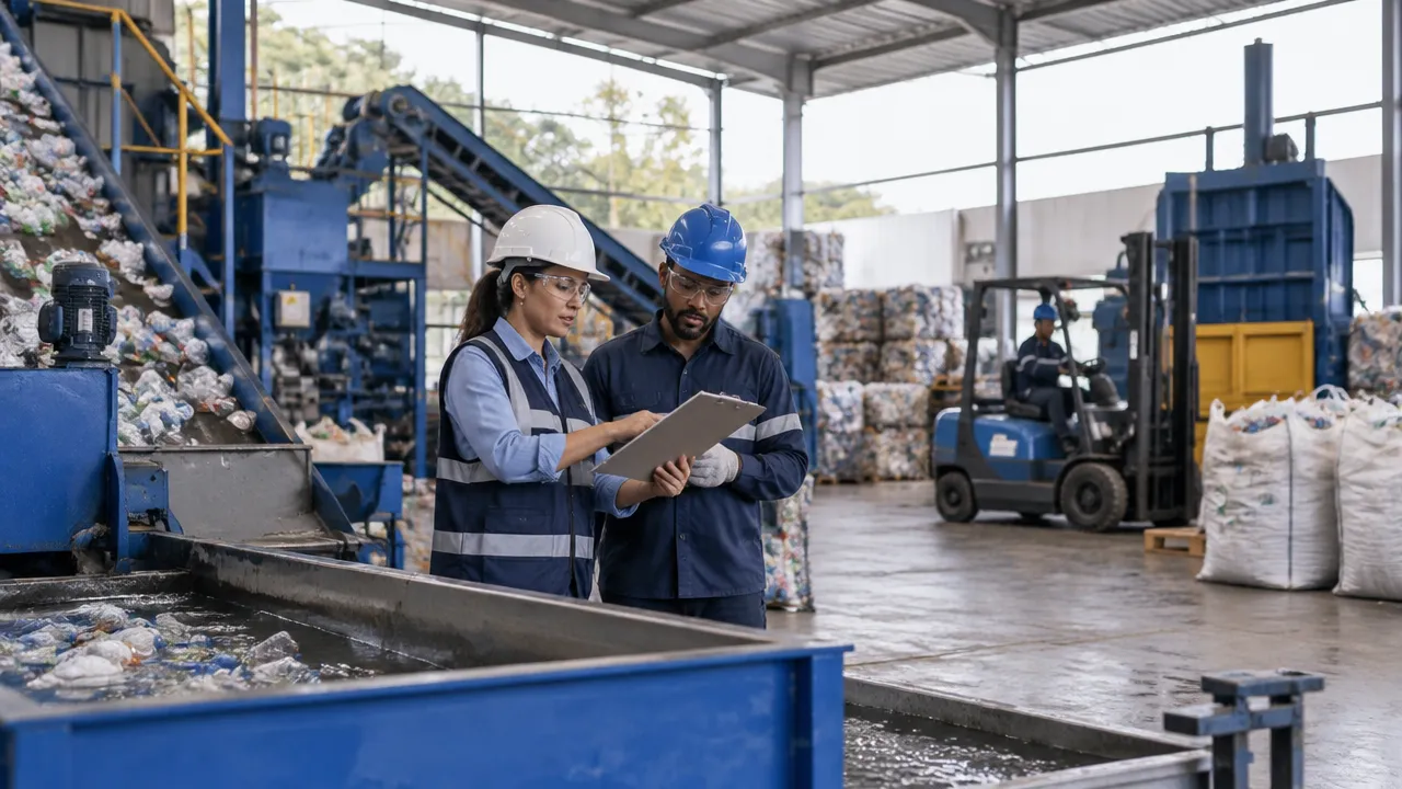 Gestora e operador planejam melhorias em uma estrutura de triagem e reciclagem de plásticos