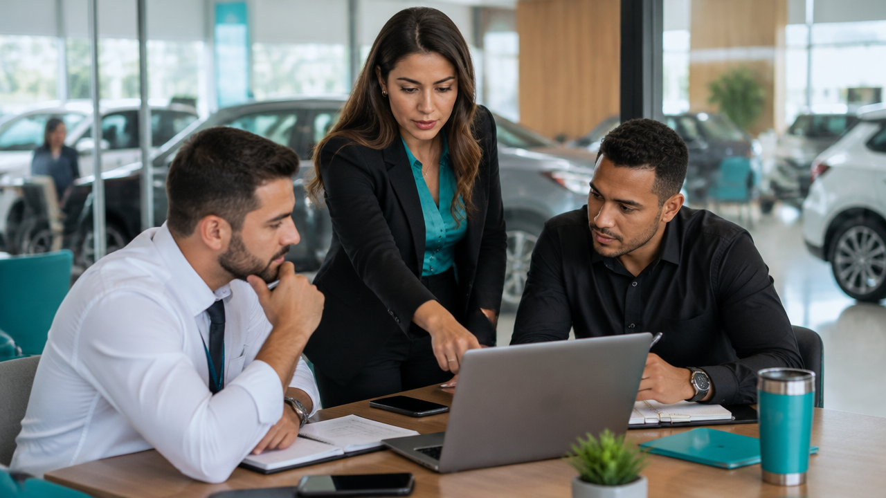 Gestora e vendedores analisam oportunidades comerciais e definem próximos passos para clientes