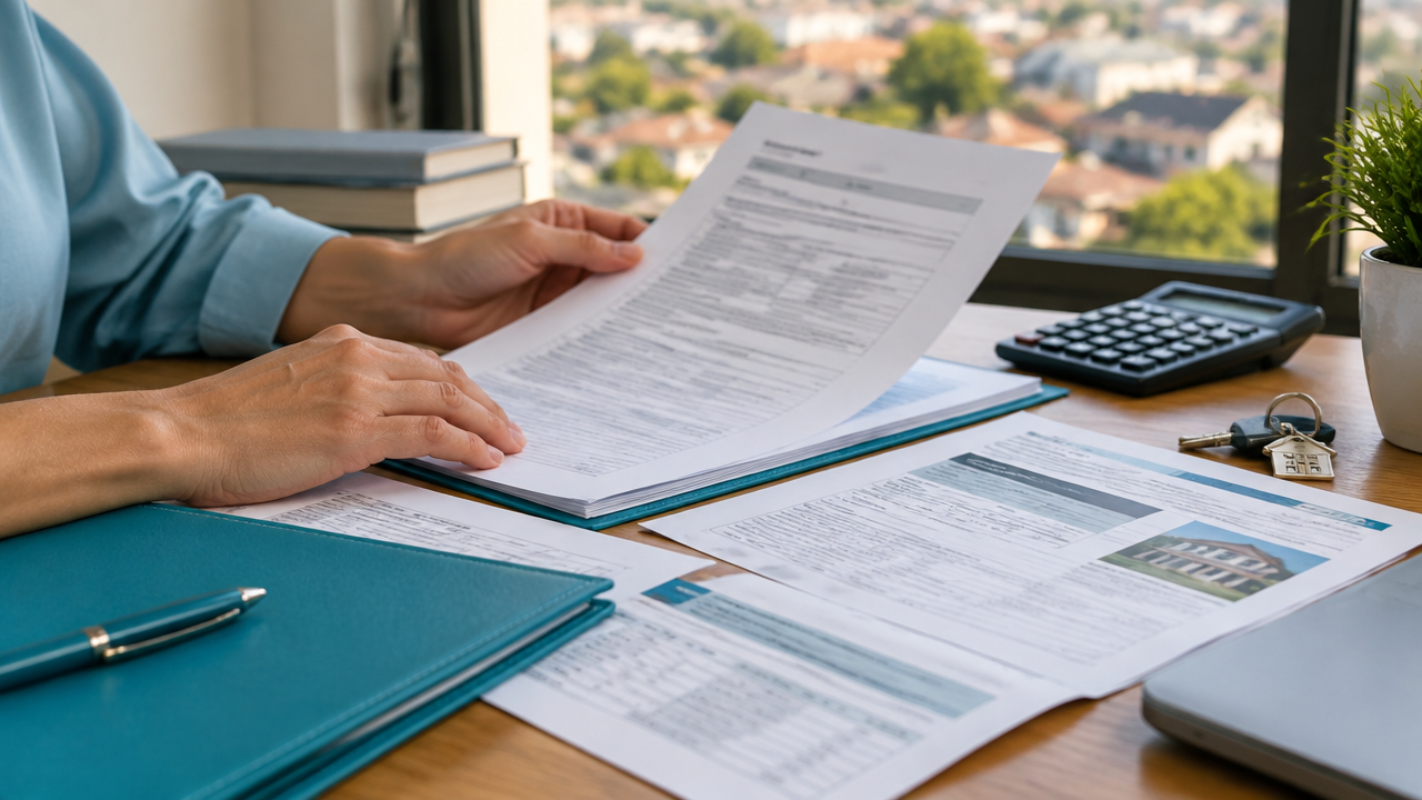 Herdeiro organiza matrícula, comprovantes e contratos para avaliar as dívidas de um imóvel no inventário.