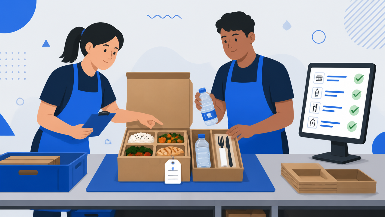 Ilustração de conferência final de pedido antes do envio no delivery