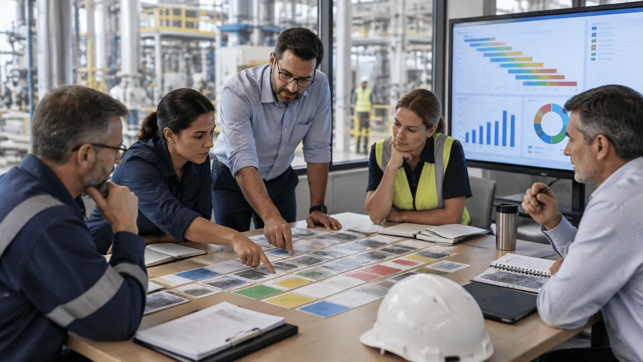 Líderes industriais priorizam projetos e discutem capacidade em uma reunião de portfólio