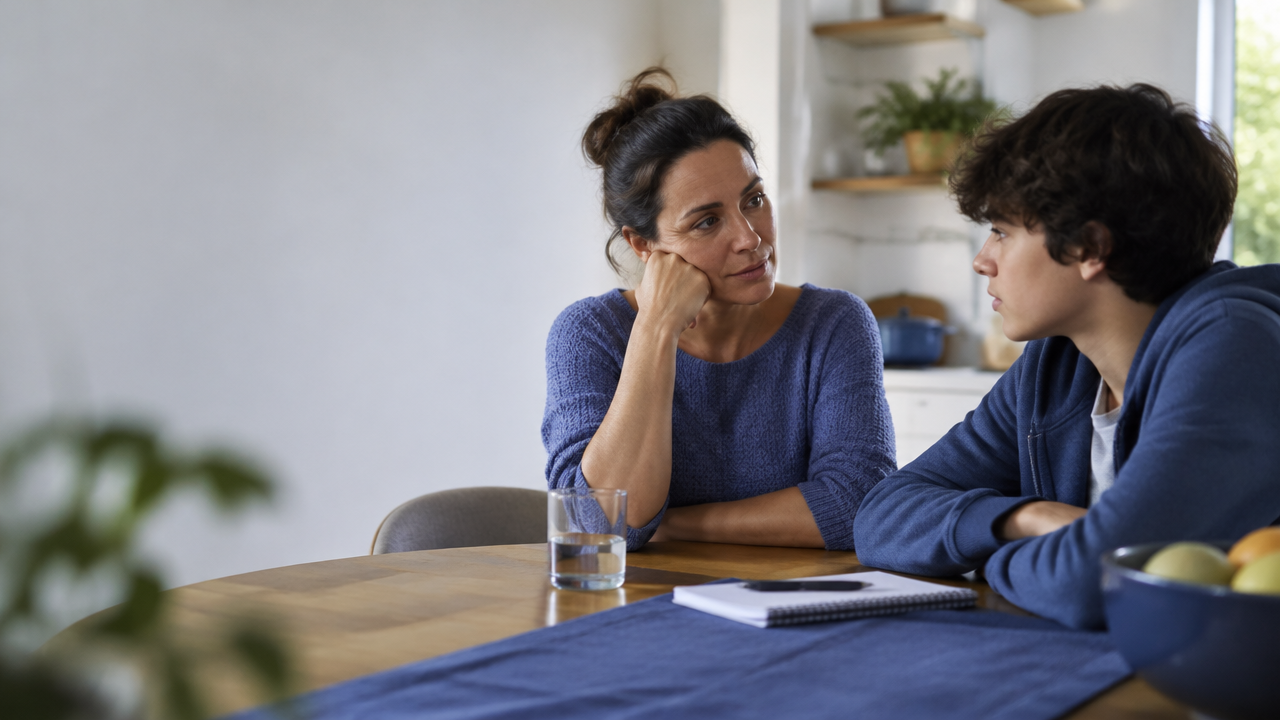 Madre y adolescente dialogan con calma para reparar el vínculo familiar