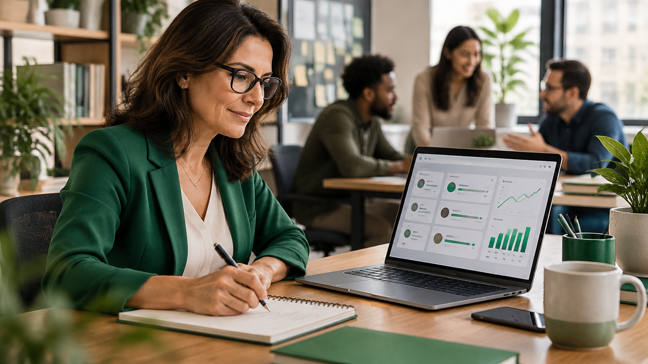 Mentora organiza o acompanhamento de mentorados com apoio da equipe e de ferramentas digitais