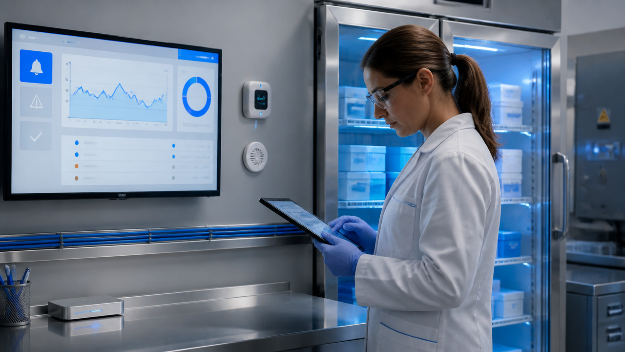 Monitoramento de alertas e registro de ações corretivas em laboratório