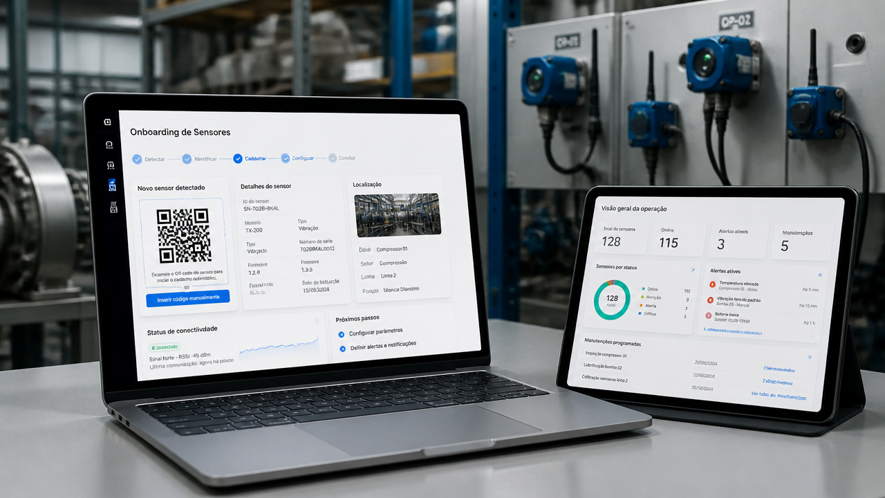 Painel com cadastro automatizado e monitoramento do ciclo de vida de sensores conectados