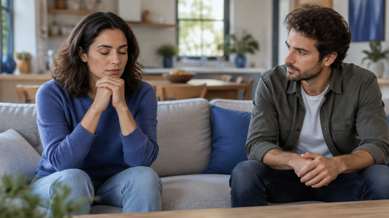 Parceiros fazem uma pausa respeitosa para regular as emoções antes de retomar a conversa.