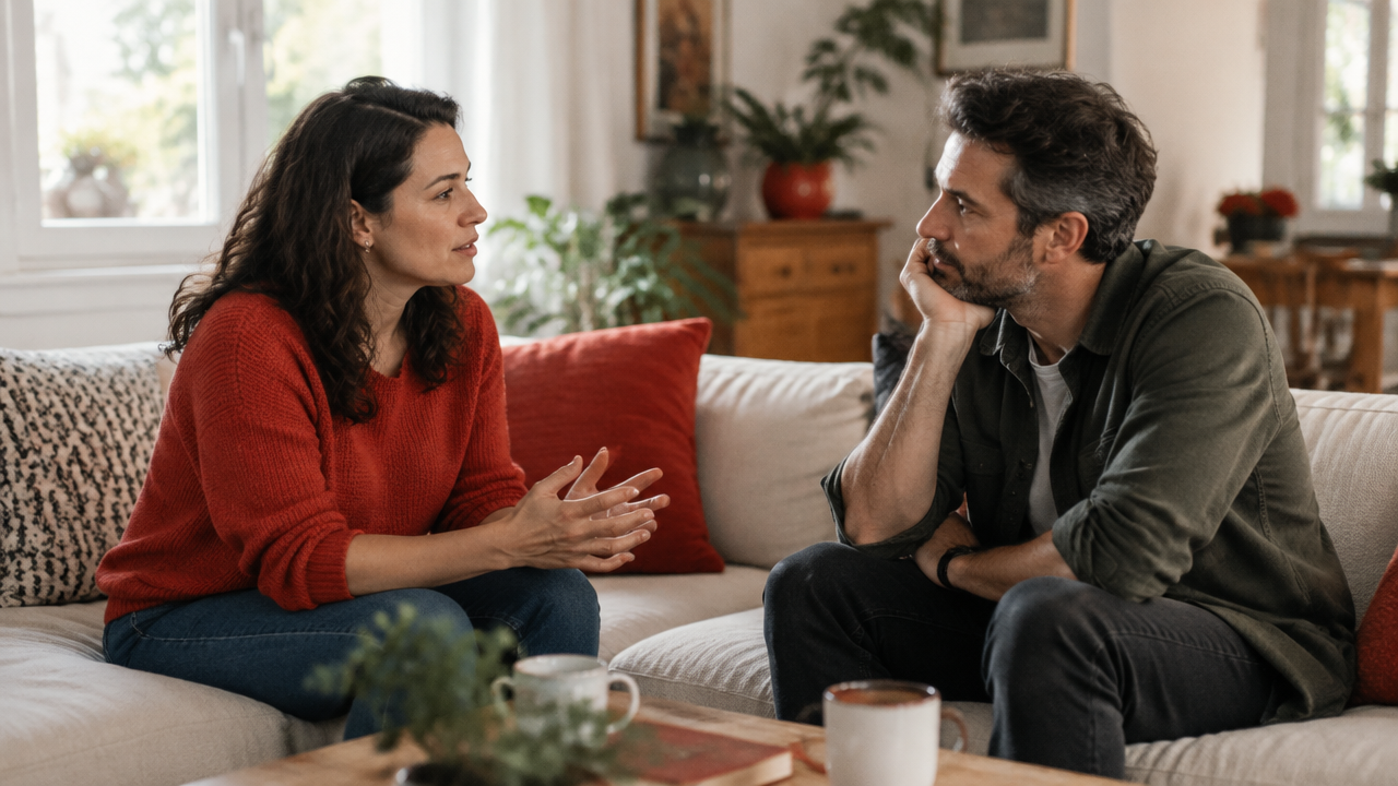 Partners pausing to listen during a difficult conversation and interrupt a recurring conflict pattern