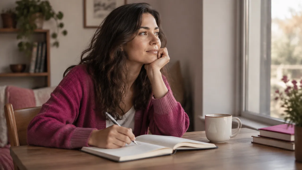 Persona que escribe en un cuaderno para reconocer sus emociones con atención y sin juzgarse