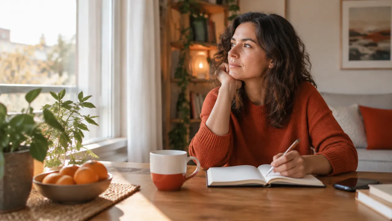 Persona que escribe en un cuaderno para reconocer emociones y elegir una respuesta consciente