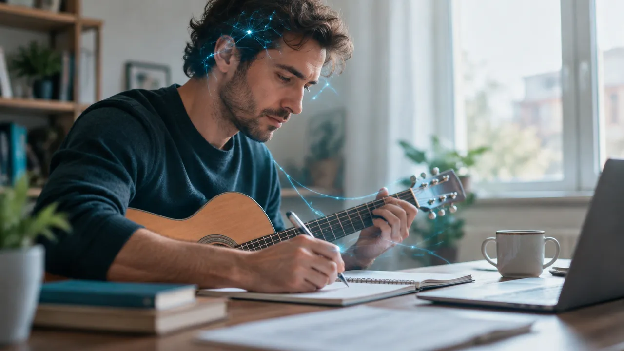 Pessoa adulta praticando uma habilidade com concentração, representando como a repetição e a aprendizagem fortalecem circuitos cerebrais.
