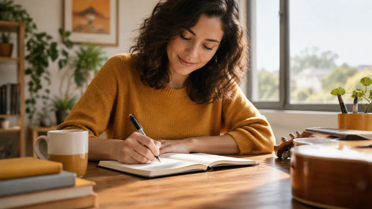 Pessoa adulta praticando uma nova habilidade com atenção, representando como hábitos e aprendizagem acompanham mudanças no cérebro.
