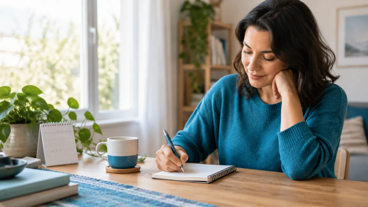 Pessoa escrevendo alternativas em um caderno para praticar flexibilidade diante de mudanças.