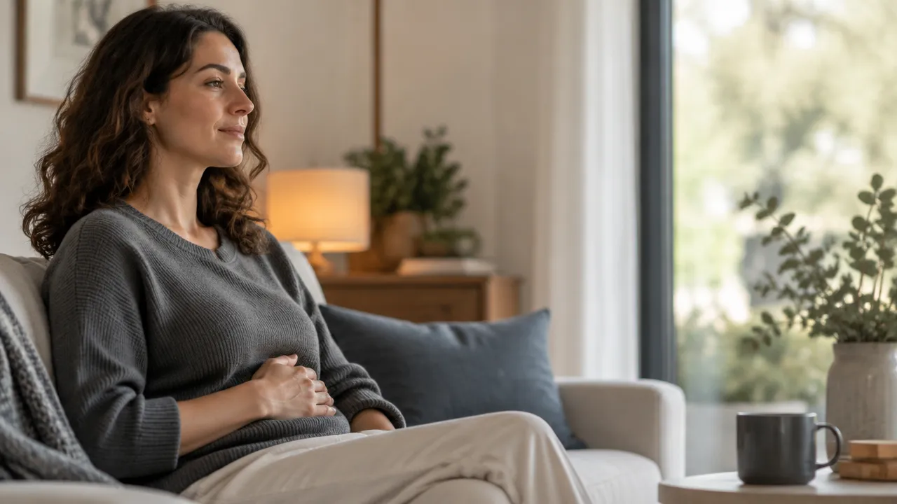 Pessoa praticando uma pausa respiratória consciente para regular a ansiedade