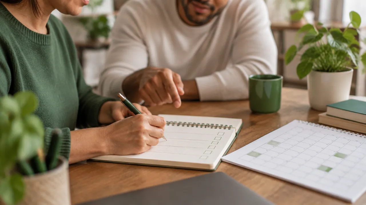 Pessoa registra ações semanais após conversar sobre feedback construtivo