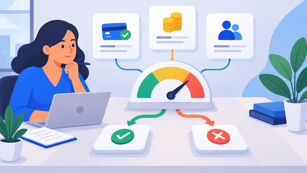 Pontuação de crédito analisada junto a histórico, capacidade de pagamento e relacionamento do cliente