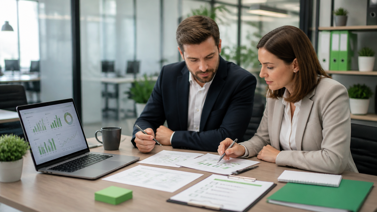 Profissionais analisando processos e indicadores de qualidade em reunião corporativa